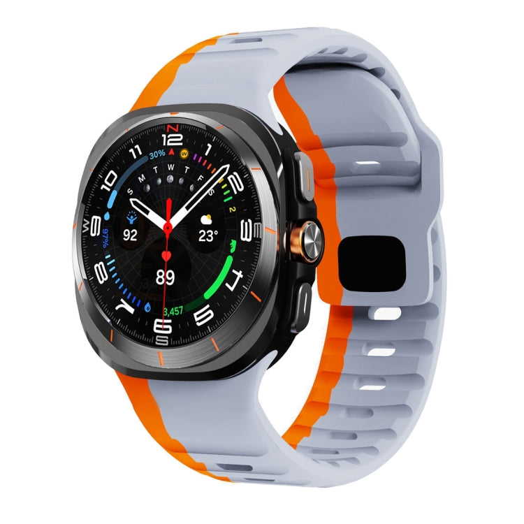 Bracelet de montre en silicone à boucle inversée avec texture vague, pour Samsung Galaxy Watch Ultra 47mm / Ultra 2025