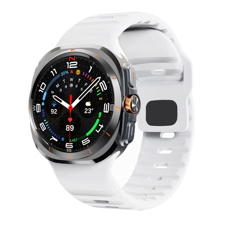 Bracelet de montre en silicone à boucle inversée avec texture vague, pour Samsung Galaxy Watch Ultra 47mm / Ultra 2025