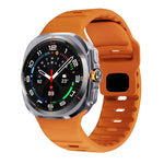 Bracelet de montre en silicone à boucle inversée avec texture vague, pour Samsung Galaxy Watch Ultra 47mm / Ultra 2025