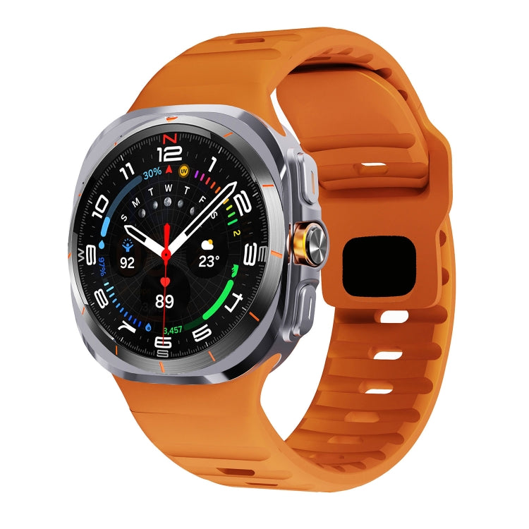 Bracelet de montre en silicone à boucle inversée avec texture vague, pour Samsung Galaxy Watch Ultra 47mm / Ultra 2025