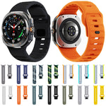 Bracelet de montre en silicone à boucle inversée avec texture vague, pour Samsung Galaxy Watch Ultra 47mm / Ultra 2025