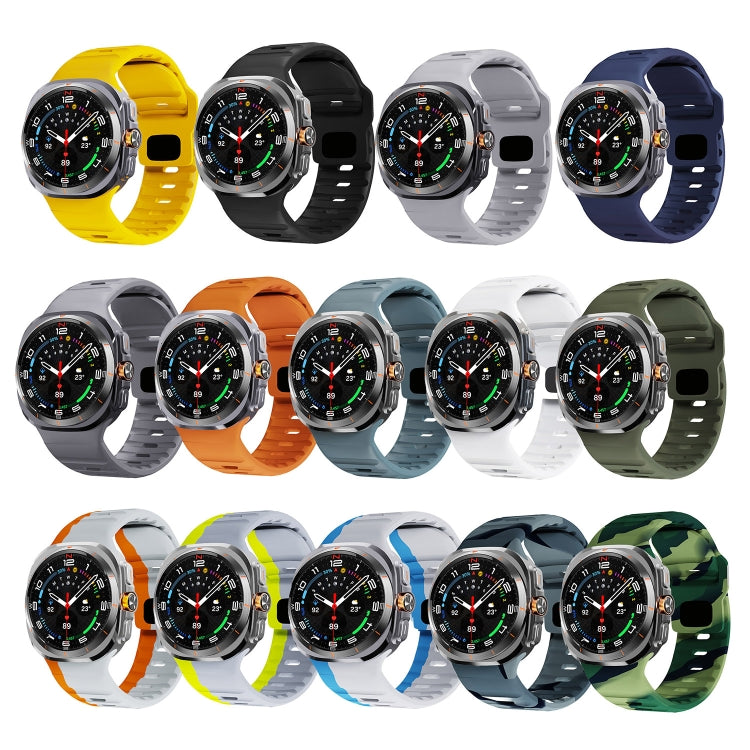Bracelet de montre en silicone à boucle inversée avec texture vague, pour Samsung Galaxy Watch Ultra 47mm / Ultra 2025