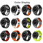 Two Color Stripes Reverse Buckle Silicone Watch Band, For Samsung Galaxy Watch 7 / 6