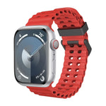 Ocean Dual-Row Hole Silicone Watch Band, For Apple Watch Series 5 44mm, For Apple Watch Series 4 44mm, For Apple Watch Series 3 42mm