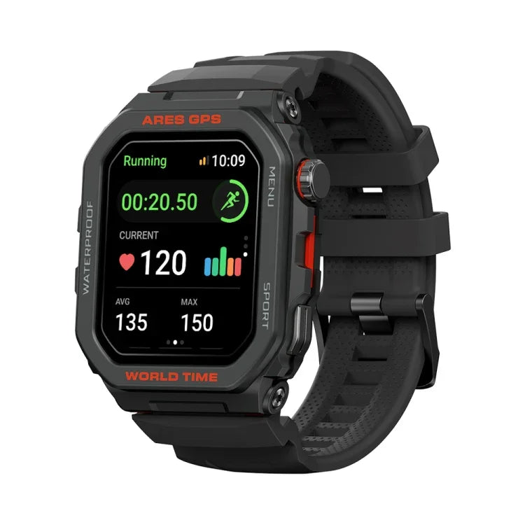 Montre connectée GPS robuste Zeblaze Ares, compatible avec la fréquence cardiaque et l'oxymétrie de pouls.