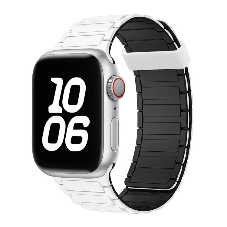 Bracelet de montre magnétique en silicone à trois billes, pour Apple Watch SE 2022 40 mm