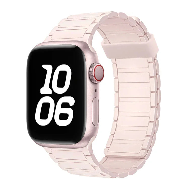 Bracelet de montre magnétique en silicone à trois billes, pour Apple Watch Series 5 44 mm
