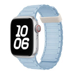 Bracelet de montre magnétique en silicone à trois billes, pour Apple Watch Series 5 44 mm