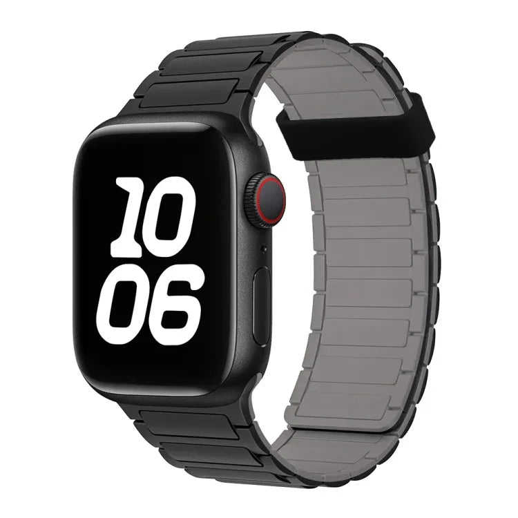 Bracelet de montre magnétique en silicone à trois billes, pour Apple Watch Series 5 44 mm