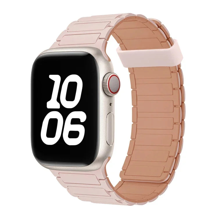 Bracelet de montre magnétique en silicone à trois billes, pour Apple Watch Series 5 44 mm