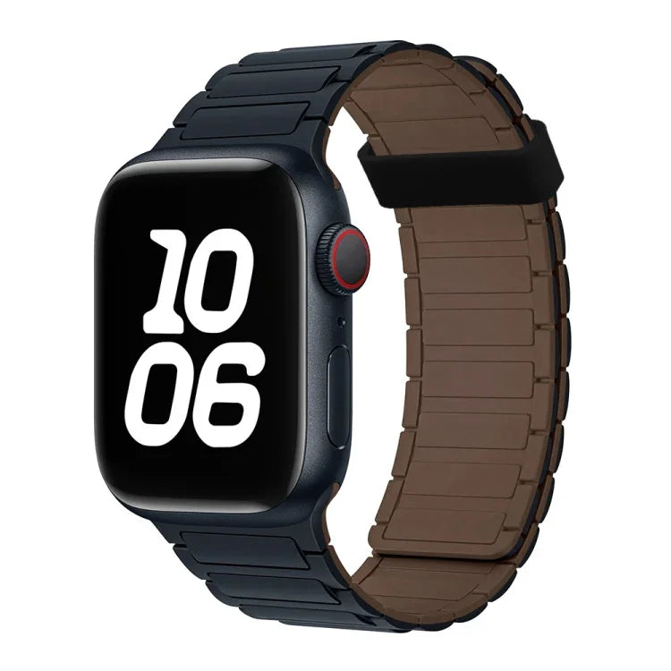 Bracelet de montre magnétique en silicone à trois billes, pour Apple Watch Series 5 44 mm