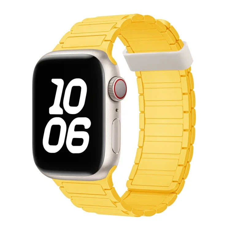 Bracelet de montre magnétique en silicone à trois billes, pour Apple Watch Series 5 44 mm