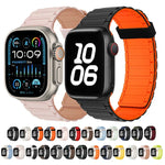 Tri-beads Magnetic Hoop Silicone Watch Band, For Apple Watch Series 7 45mm