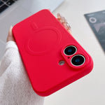 Coque de téléphone magnétique MagSafe en silicone liquide couleur unie, Pour iPhone 16 Pro, Pour iPhone 16 Plus, Pour iPhone 16