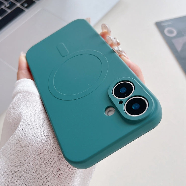 Coque de téléphone magnétique MagSafe en silicone liquide couleur unie, Pour iPhone 16 Pro, Pour iPhone 16 Plus, Pour iPhone 16