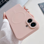 Coque de téléphone magnétique MagSafe en silicone liquide couleur unie, Pour iPhone 16 Pro, Pour iPhone 16 Plus, Pour iPhone 16