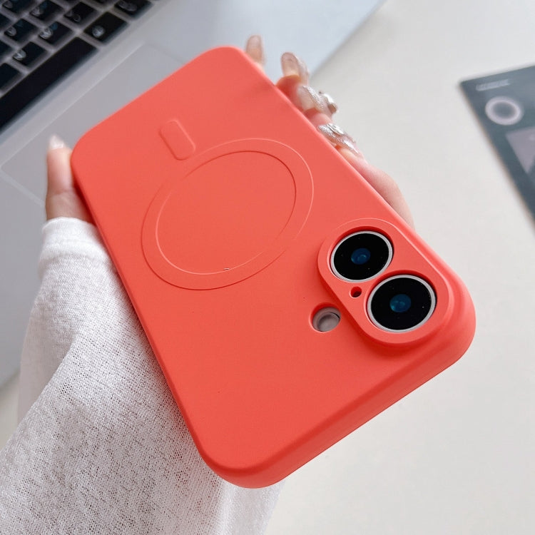 Coque de téléphone magnétique MagSafe en silicone liquide couleur unie, Pour iPhone 16 Pro, Pour iPhone 16 Plus, Pour iPhone 16
