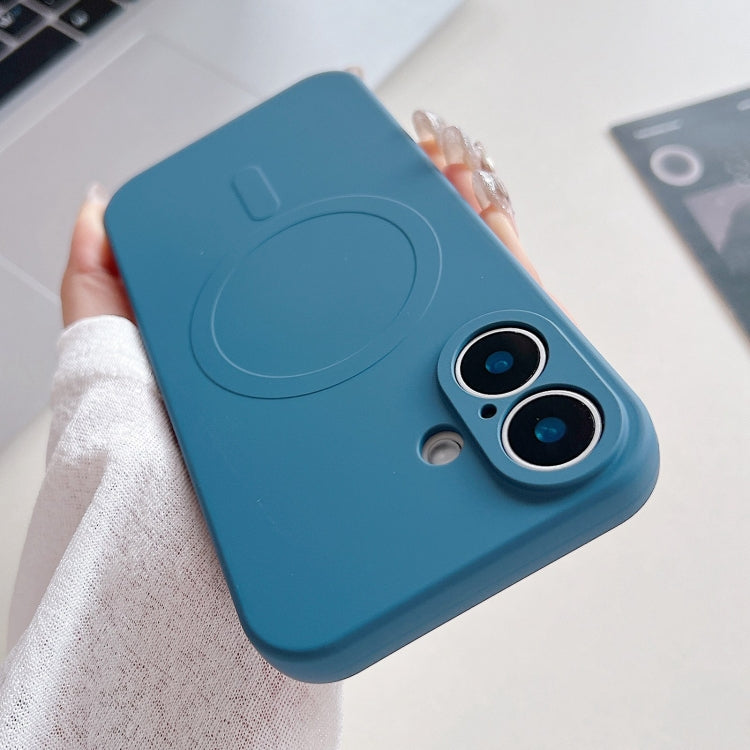 Coque de téléphone magnétique MagSafe en silicone liquide couleur unie, Pour iPhone 16 Pro, Pour iPhone 16 Plus, Pour iPhone 16