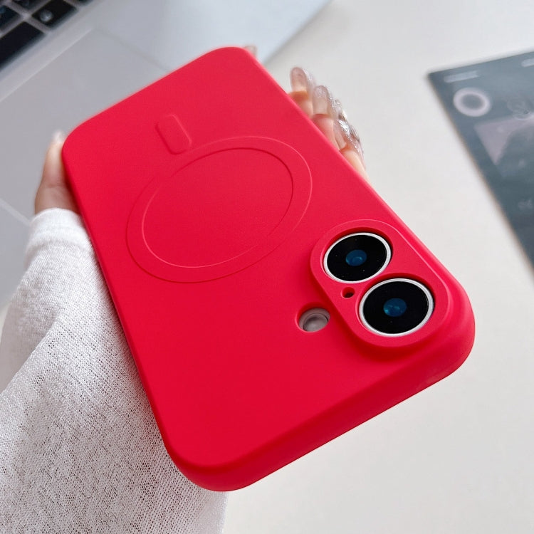 Coque de téléphone magnétique MagSafe en silicone liquide couleur unie, Pour iPhone 16 Pro, Pour iPhone 16 Plus, Pour iPhone 16