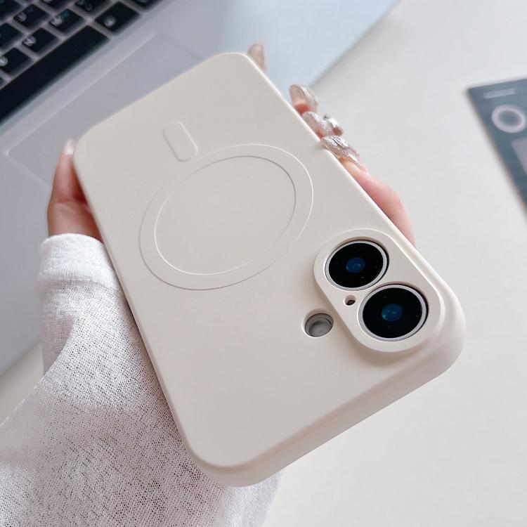 Coque de téléphone magnétique MagSafe en silicone liquide couleur unie, Pour iPhone 17, Pour iPhone Air, Pour iPhone 16 Pro Max