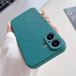 Coque de téléphone magnétique MagSafe en silicone liquide couleur unie, Pour iPhone 17, Pour iPhone Air, Pour iPhone 16 Pro Max