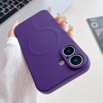Coque de téléphone magnétique MagSafe en silicone liquide couleur unie, Pour iPhone 17, Pour iPhone Air, Pour iPhone 16 Pro Max