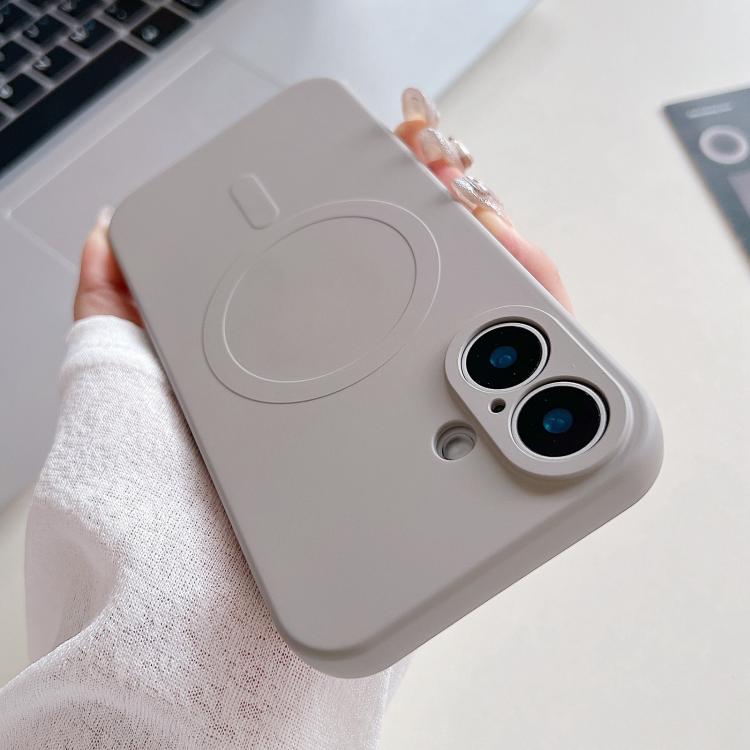 Coque de téléphone magnétique MagSafe en silicone liquide couleur unie, Pour iPhone 17, Pour iPhone Air, Pour iPhone 16 Pro Max