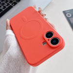 Coque de téléphone magnétique MagSafe en silicone liquide couleur unie, Pour iPhone 17, Pour iPhone Air, Pour iPhone 16 Pro Max