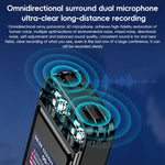Enregistreur vocal ZD43B omnidirectionnel à double micro avec réduction intelligente du bruit, 32 Go, 64 Go