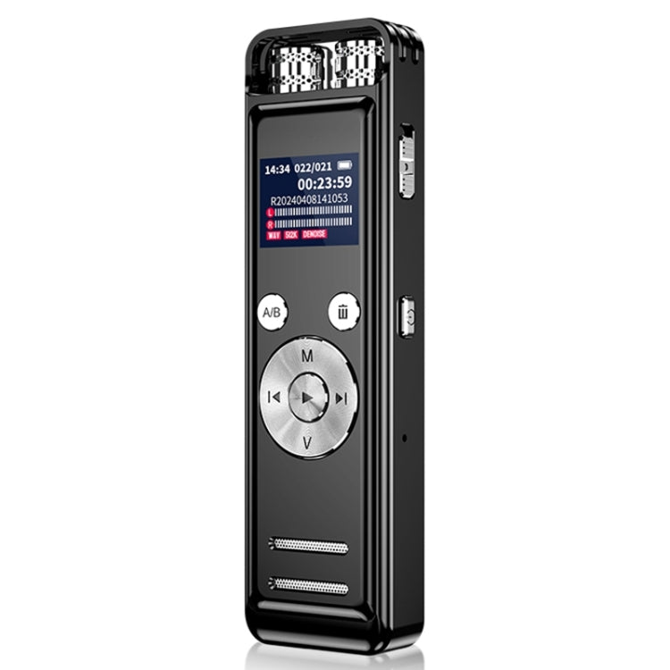 Enregistreur vocal ZD43B omnidirectionnel à double micro avec réduction intelligente du bruit, 32 Go, 64 Go