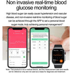 Montre connectée ET585 avec bracelet en acier de 2,04 pouces, étanche IP68, compatible avec la mesure de l'ECG et de la composition sanguine.