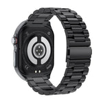 Montre connectée ET585 avec bracelet en acier de 2,04 pouces, étanche IP68, compatible avec la mesure de l'ECG et de la composition sanguine.
