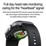 Montre connectée ET585 avec bracelet en acier de 2,04 pouces, étanche IP68, compatible avec la mesure de l'ECG et de la composition sanguine.