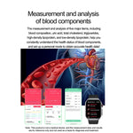 Montre connectée ET585 avec bracelet en acier de 2,04 pouces, étanche IP68, compatible avec la mesure de l'ECG et de la composition sanguine.