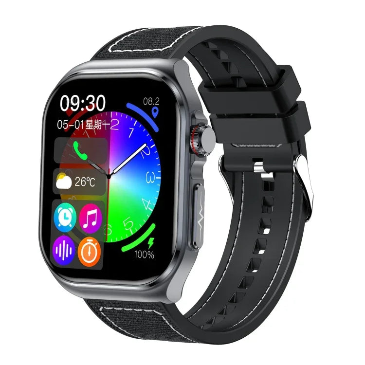 Montre connectée ET585 avec bracelet en nylon de 5,2 cm (2,04 pouces), étanche IP68, compatible avec la mesure de l'ECG et de la composition sanguine.