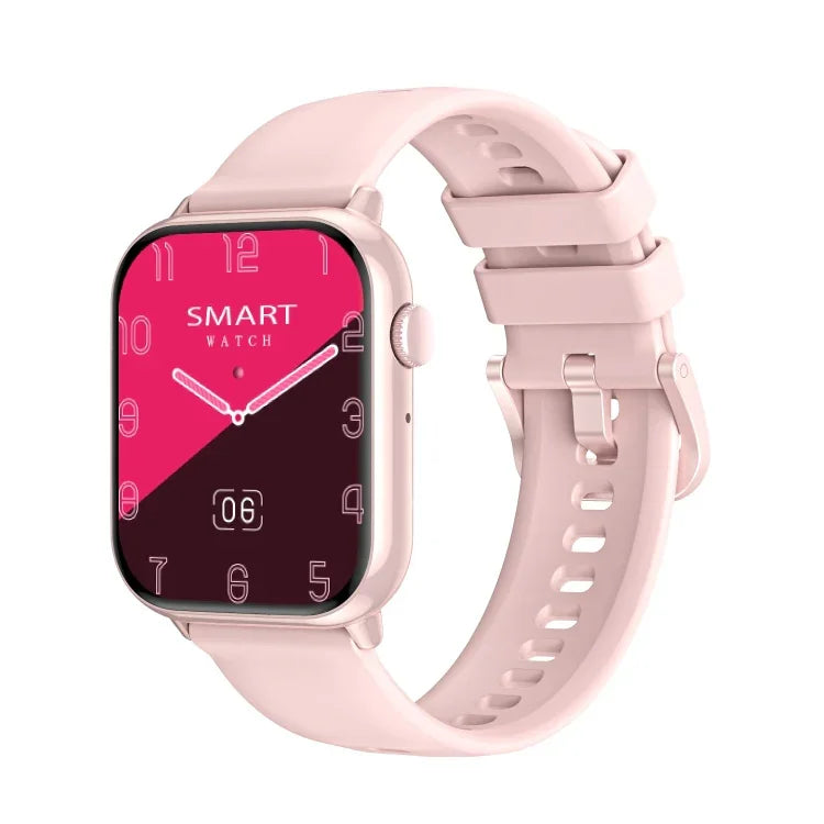 Montre connectée HD15 avec bracelet en silicone de 1,75 pouce, étanche IP68, avec rappel d'activité et suivi du sommeil