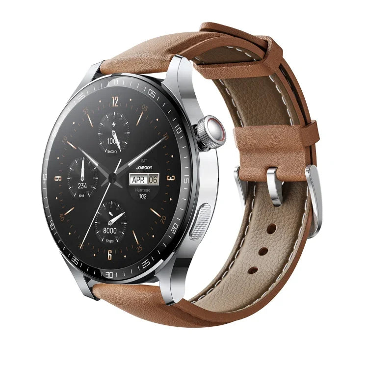 Montre connectée JOYROOM JR-FC2 Pro Classic Series, écran 1,46 pouce, compatible avec les appels Bluetooth, la fréquence cardiaque et l'oxygénation sanguine.