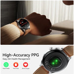 Montre connectée JOYROOM JR-FC2 Pro Classic Series, écran 1,46 pouce, compatible avec les appels Bluetooth, la fréquence cardiaque et l'oxygénation sanguine.