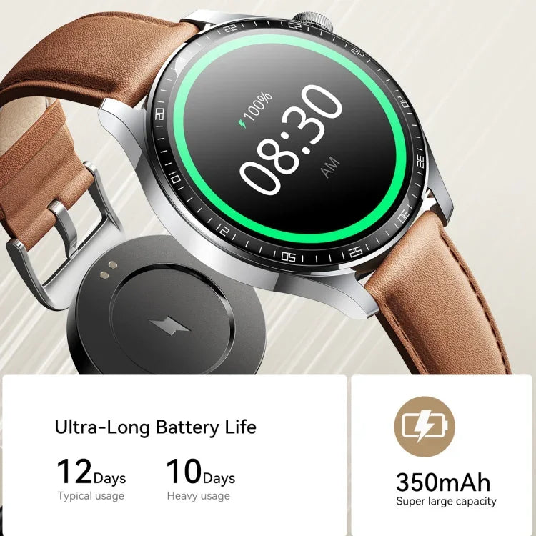Montre connectée JOYROOM JR-FC2 Pro Classic Series, écran 1,46 pouce, compatible avec les appels Bluetooth, la fréquence cardiaque et l'oxygénation sanguine.