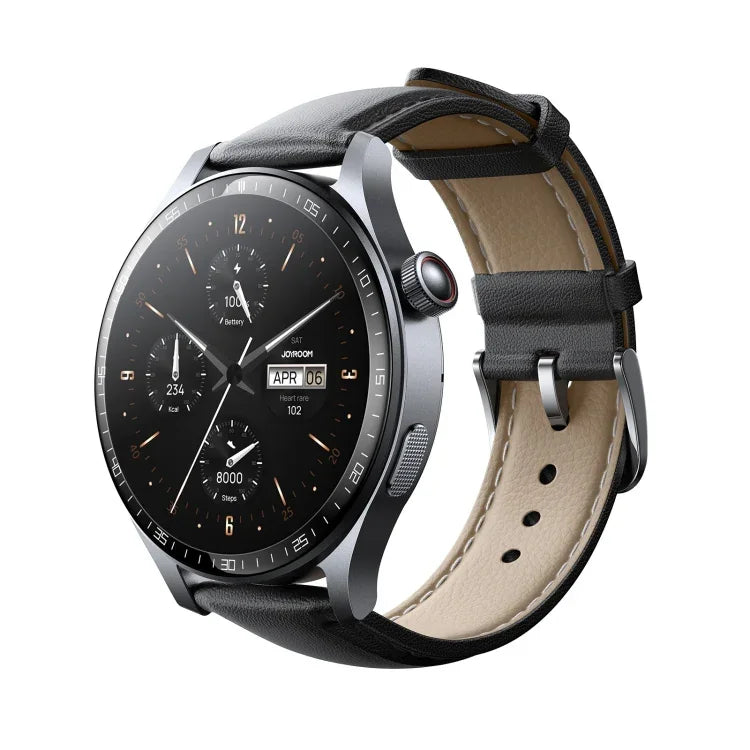 Montre connectée JOYROOM JR-FC2 Pro Classic Series, écran 1,46 pouce, compatible avec les appels Bluetooth, la fréquence cardiaque et l'oxygénation sanguine.