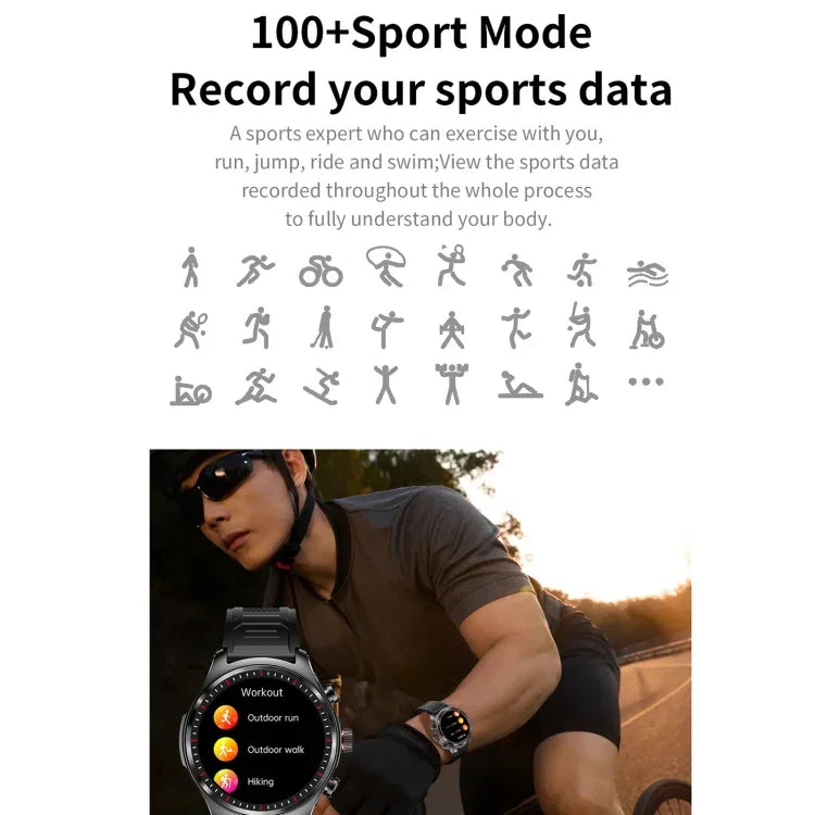 Écouteurs Bluetooth LC19 1,53 pouce 2 en 1, montre connectée étanche IP67, avec suivi du sommeil