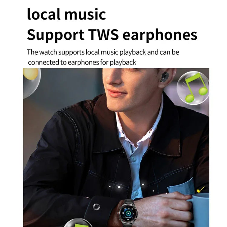 Écouteurs Bluetooth LC19 1,53 pouce 2 en 1, montre connectée étanche IP67, avec suivi du sommeil