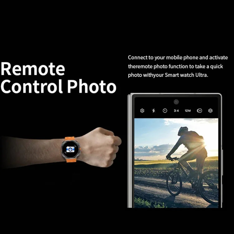 Montre connectée W7 de 1,43 pouce, étanche IP68, avec rappel d'activité et suivi du sommeil