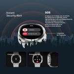 Montre connectée W7 de 1,43 pouce, étanche IP68, avec rappel d'activité et suivi du sommeil