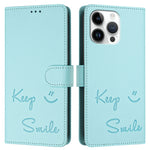 Coque de téléphone en cuir RFID embossée Smile, pour iPhone 14 Pro Max, iPhone SE 2022 / 2020 / 8 / 7, iPhone 13 Pro Max, iPhone 13 Pro, iPhone 13 mini, iPhone 12 / 12 Pro, iPhone 12 Pro Max, iPhone 12 mini