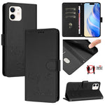 Coque de téléphone en cuir RFID embossée Smile, pour iPhone 11 Pro Max, iPhone 11, iPhone 11 Pro, iPod Touch 7 / 6 / 5, iPhone X / XS, iPhone XR, iPhone XS Max, iPhone 8 Plus / 7 Plus