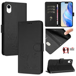 Coque de téléphone en cuir RFID embossée Smile, pour iPhone 11 Pro Max, iPhone 11, iPhone 11 Pro, iPod Touch 7 / 6 / 5, iPhone X / XS, iPhone XR, iPhone XS Max, iPhone 8 Plus / 7 Plus