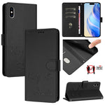 Coque de téléphone en cuir RFID embossée Smile, pour iPhone 11 Pro Max, iPhone 11, iPhone 11 Pro, iPod Touch 7 / 6 / 5, iPhone X / XS, iPhone XR, iPhone XS Max, iPhone 8 Plus / 7 Plus