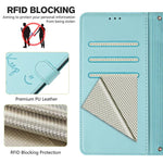 Étui de téléphone en cuir avec gaufrage motif sourire et blocage RFID, pour iPhone 17 Pro Max, pour iPhone 17 Pro, pour iPhone 17, pour iPhone Air, pour iPhone SE 2024, pour iPhone 16 Pro Max, pour iPhone 16 Pro, pour iPhone 16 Plus