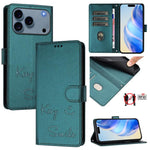 Étui de téléphone en cuir avec gaufrage motif sourire et blocage RFID, pour iPhone 17 Pro Max, pour iPhone 17 Pro, pour iPhone 17, pour iPhone Air, pour iPhone SE 2024, pour iPhone 16 Pro Max, pour iPhone 16 Pro, pour iPhone 16 Plus